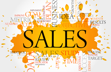 Sales word cloud, business concept